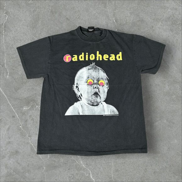 Vintage Radiohead Pablo Honey Tour Band Size Large Single Stitch Reprint T-Shirt - Picture 1 of 7